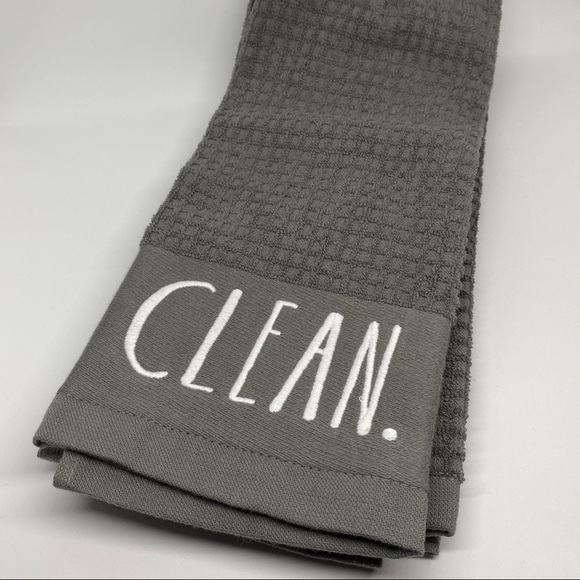 Rae Dunn Kitchen Towels (Gray) - DRY and CLEAN. - Picture 2 of 2